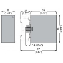 Dimensioni RELE'  DI LIVELLO MONOTENSIONE 24V LOVATO 31LV1E24