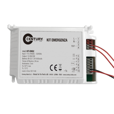 Batterie Per Lampade Di Emergenza.Kit Di Emergenza Per Plafoniere E Faretti A Led Century Kit Emg2