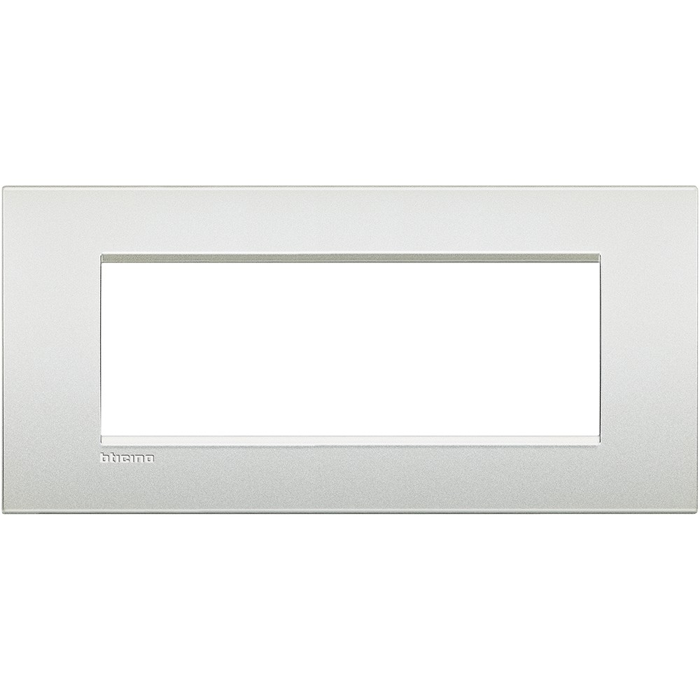 placca 7 posti quadra bianco perla livinglight air bticino lnc4807pr