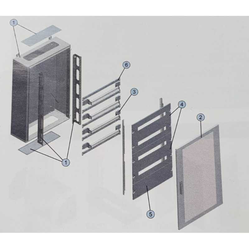 Quadro completo da Parete Alpha 630 120 Moduli 1000x600x250 Siemens 8GK99880KL01