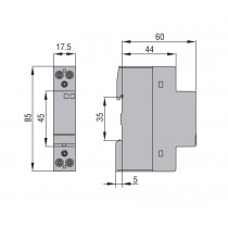 Commutatore a camme 3 poli 32A funzione blocco porta Lovato 7GN3210O88