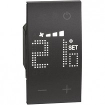 Termostato con Display Retroilluminato Nero Bticino Living Now KG4691