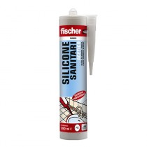 Silicone bianco a base acetica per l'impiego in ambienti sanitari Fischer SAS BI