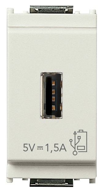 Fanton caricatore presa USB 5V 2,1A muro compatibile serie Vimar Idea  grigia ner