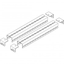 Kit due Profilati a U lunghezza 350mm per vano barre interno in armadi HDX Bticino 9182603