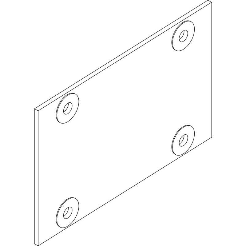 Piastra di rinforzo piana intermedia per affiancamento HDX 91874P