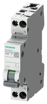 Interruttore Automatico Magnetotermico 1P+N 1 Modulo 16A Siemens