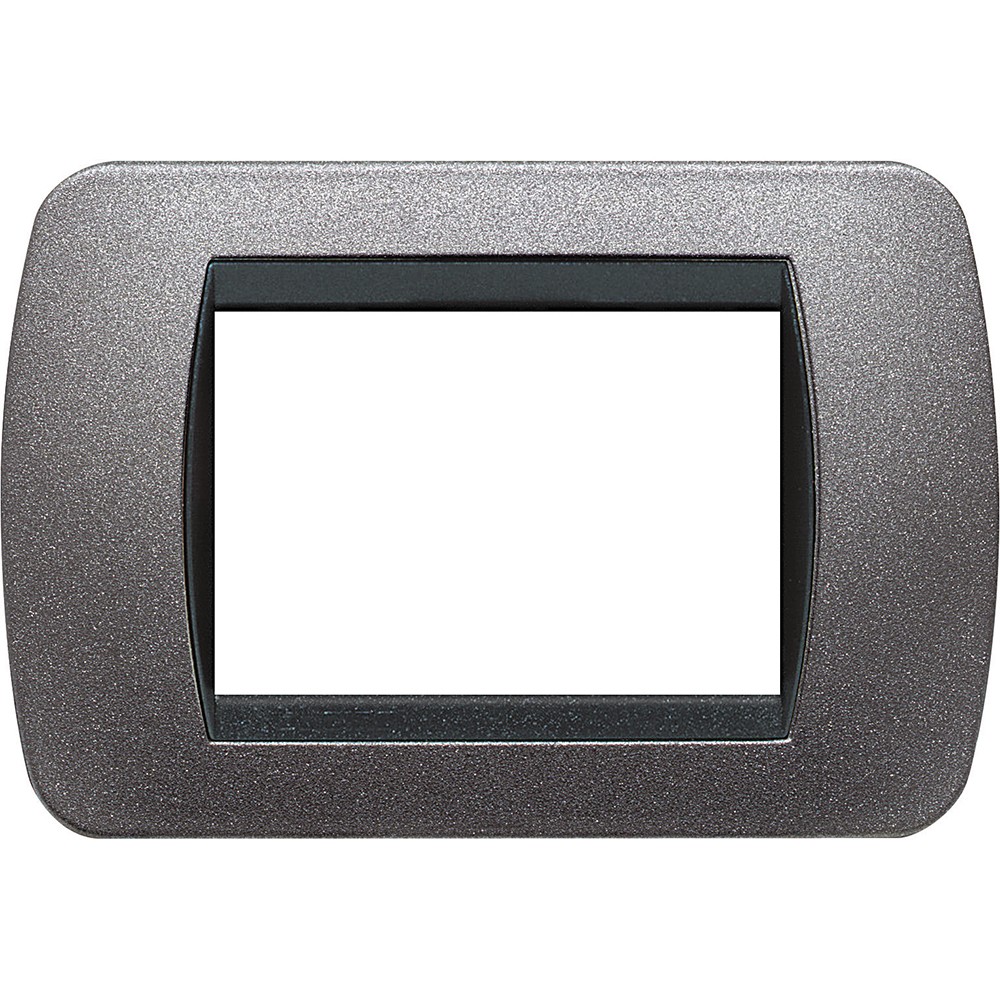 Placca 3 posti Grafite Living International Bticino L4803GF