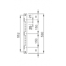 Dimensioni Coppia di montanti per quadri 650x405 e 650x515 mm Gewiss GW46437F