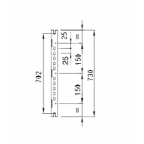 Dimensioni Coppia di montanti per quadri 800x585 mm Gewiss GW46438F