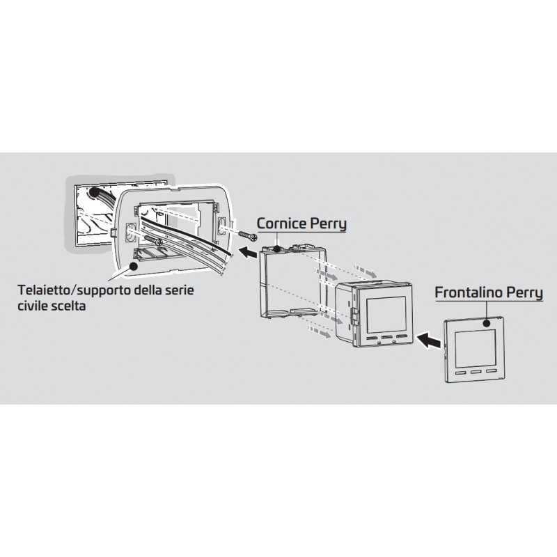 Cronotermostato Digitale Da Incasso Moduli Serie Dado Perry Crcdg