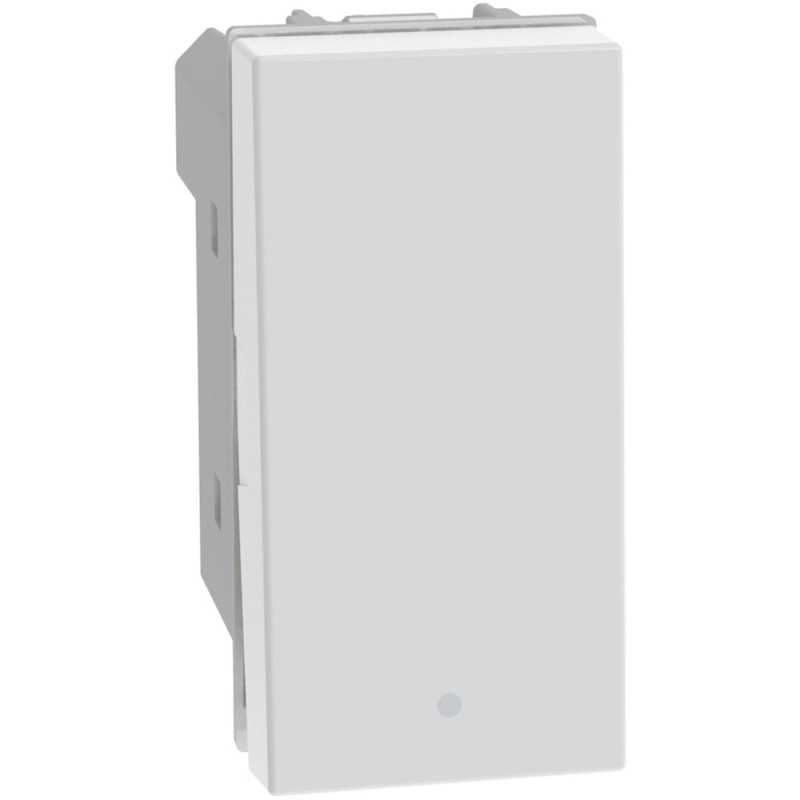 Interruttore unipolare 10A 1 Modulo White serie Bticino MatixGo JW4001