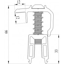 Morsetto universale terminale in alluminio preassemblato per moduli fotovoltaici 29-50mm CONTACT KMTN2950 sizes