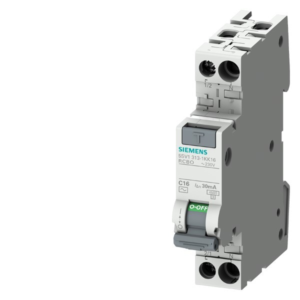 Siemens differenziale magnetotermico 16A 1P+N 30MA 4,5KA 5SU13531KK16