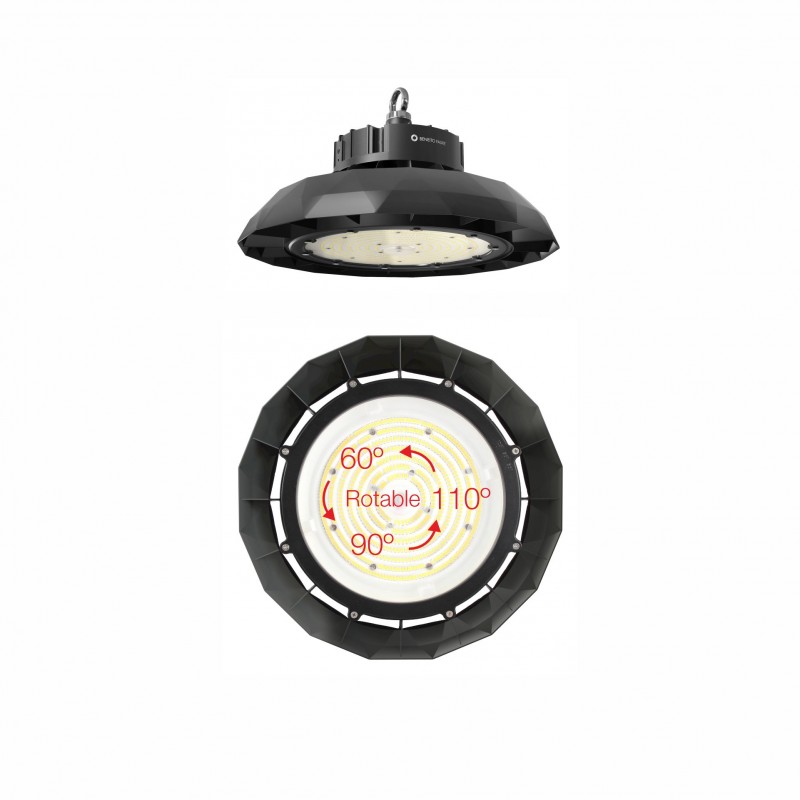 Campana Led Ufo Lens Switch 90/120/150W Nero Beneito Faure 5148