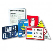 Kit di cartelli segnalatori per cabine di bassa e media tensione Italweber 1911456