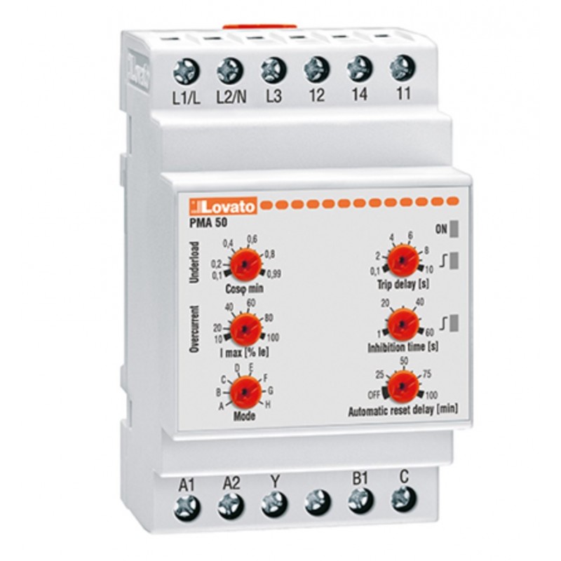 Relé di protezione pompe per sistemi monofase e trifase Lovato PMA50A415