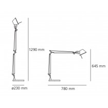 Riferimento dimensioni lampada Tolomeo