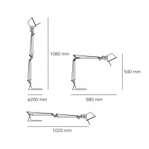 Riferimento dimensioni lampada Tolomeo Mini