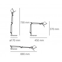 Riferimento dimensioni lampada Tolomeo Micro