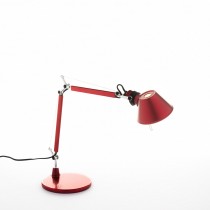 Corpo con base lampada da tavolo Tolomeo Micro 5W Rosso Artemide A011810