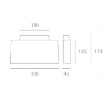 Riferimento dimensioni Applique Surf Parete