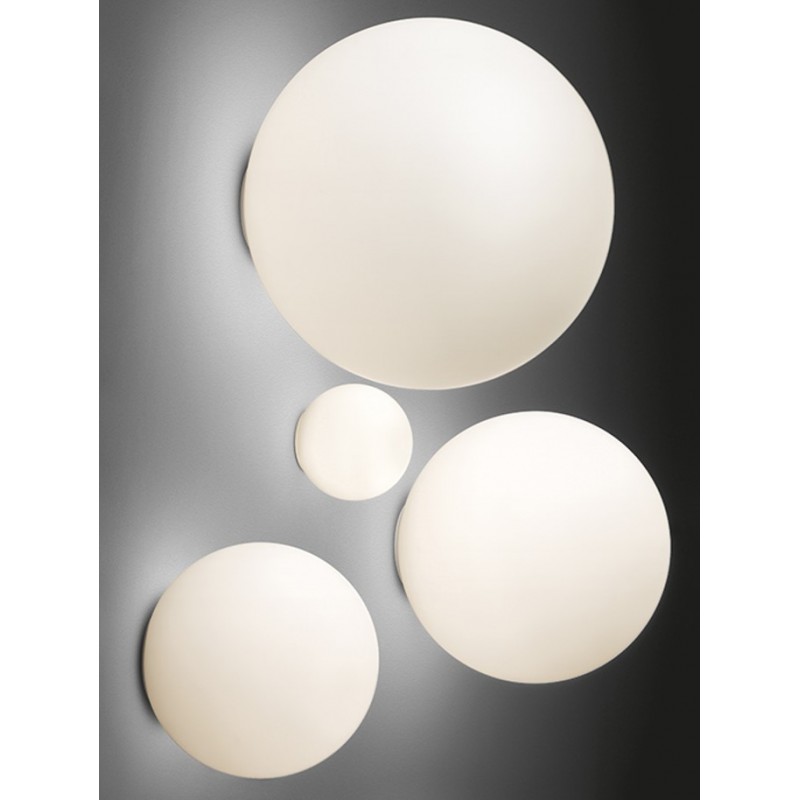 Lampada Bianca da parete 13W E27 diametro 250mm Dioscuri 25 ARTEMIDE 0112010A