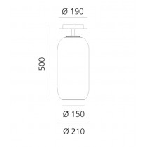 Lampada da soffitto Bianca 17W E27 Gople Ceiling ARTEMIDE 1413020A Dimensioni