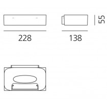 Applique Bianca in alluminio da parete 160W R7s Melete Wall ARTEMIDE 1634010A Dimensioni