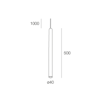 Riferimento dimensioni Sospensione Collins SP attacco GU10 lunga 500mm Nero Novalux 111802.02