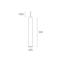 Riferimento dimensioni Sospensione Collins SP attacco GU10 lunga 500mm Nero Novalux 111804.02