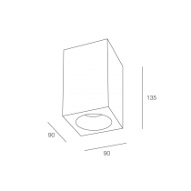 Riferimento dimensioni Plafoniera Geco Q