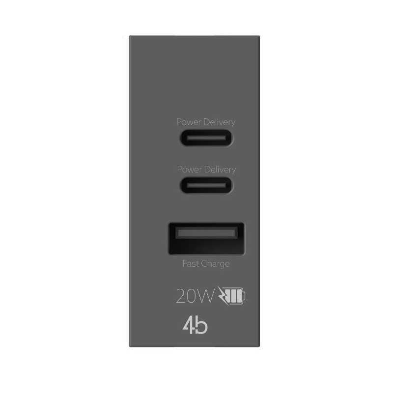 Caricatore USB 3A per Living Light con 3 porte USB 4BOX 4BUSB20WCCA.L