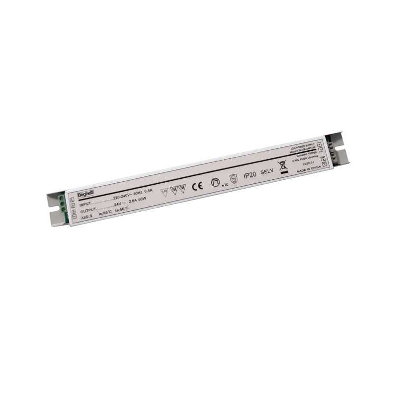 Driver EcoLed per strip a led Push to Dim 24V 60W 2.5A Beghelli 4722