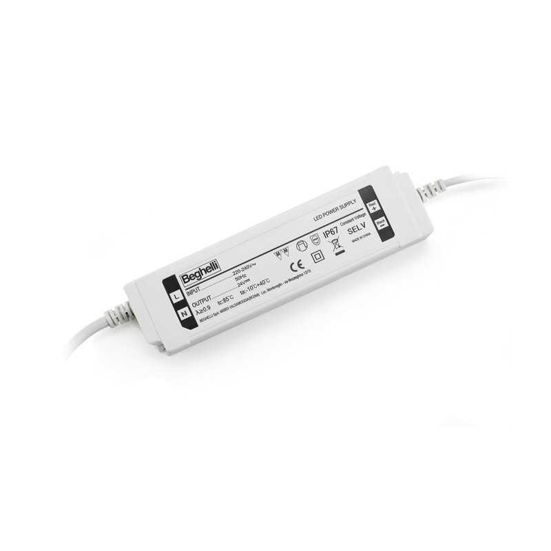 Driver EcoLed per strip a led 24V 3.1A 75W IP67 Beghelli 4717