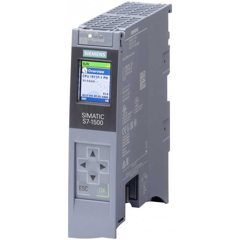 CPU 1511F-1 PN SIMATIC S7-1500F PROFINET IRT Siemens 6ES75111FL030AB0