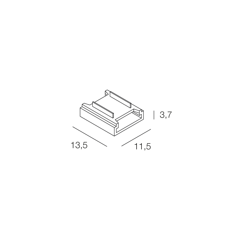 Connettore per due strip led IP20 set di 10 pezzi Novalux 100967.99