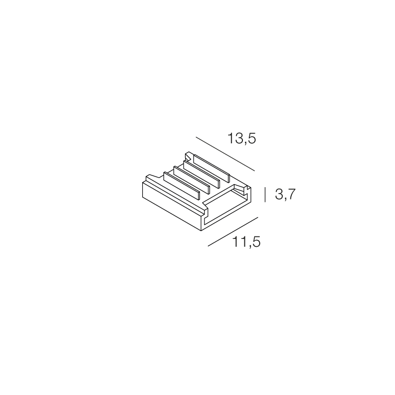 Connettore per due strip led RGB IP20 set di 10 pezzi Novalux 100974.99