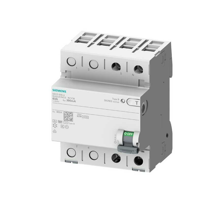 Interruttore differenziale Tipo B 2 poli 40A 300mA 230Vac Siemens 5SV36244