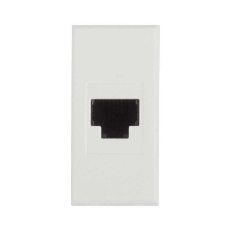 Presa telefonica RJ11 1 modulo Bianco serie Whitek S44 Ave 446024