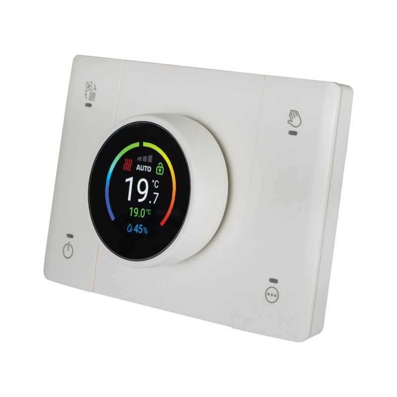 Cronotermostato Smart connesso T44 rileva umidità Bianco Ave 446CRT-W