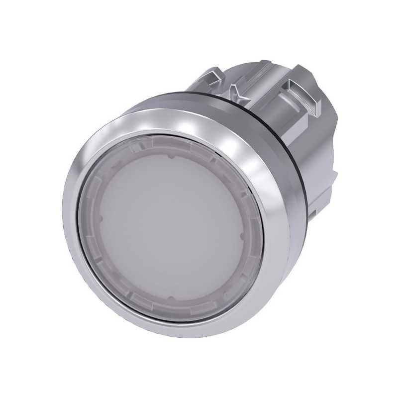 Pulsante luminoso rotondo da 22mm IP66 Bianco Siemens 3SU10510AB600AA0