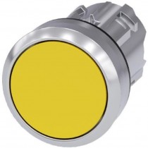 Pulsante piatto rotondo da 22mm IP66 Giallo Siemens 3SU10500AB300AA0